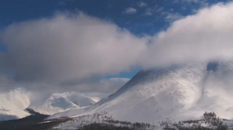 Mountains Covered with Snow Stock Footage 36592081