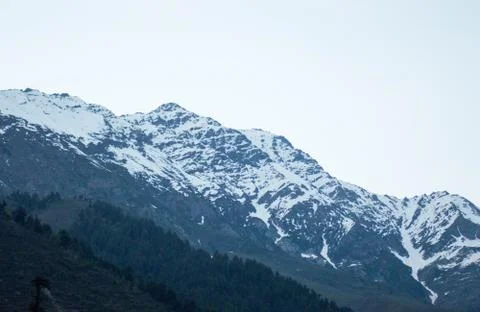 Mountains covered with snow Stock Photos