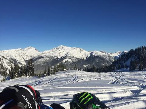 Mountains Covered in Snow Stock Photos