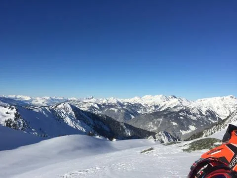 Mountains Covered in Snow Stock Photos