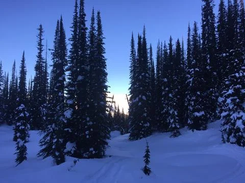 Mountains Covered in Snow Stock Photos