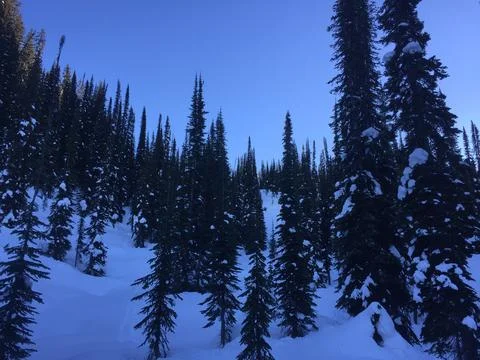 Mountains Covered in Snow Stock Photos