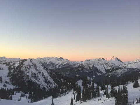 Mountains Covered in Snow Stock Photos