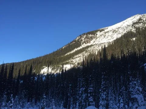 Mountains Covered in Snow Stock Photos