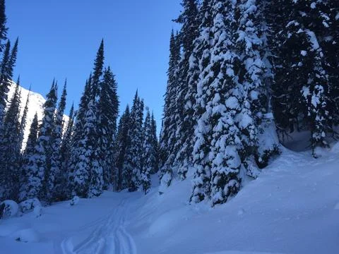 Mountains Covered in Snow Stock Photos
