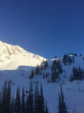 Mountains Covered in Snow Stock Photos