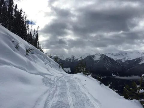Mountains Covered in Snow Stock Photos
