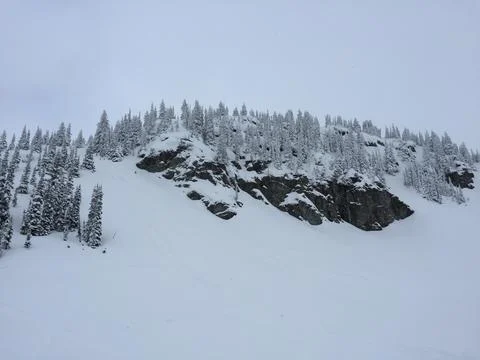 Mountains Covered in Snow Stock Photos