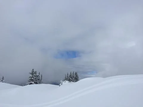 Mountains Covered in Snow Stock Photos