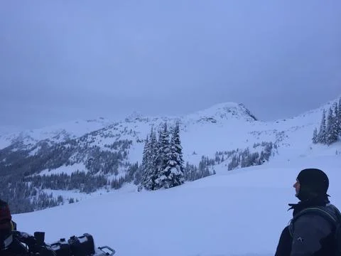 Mountains Covered in Snow Stock Photos