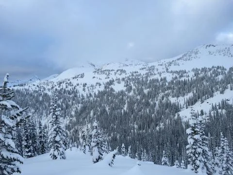 Mountains Covered in Snow Stock Photos