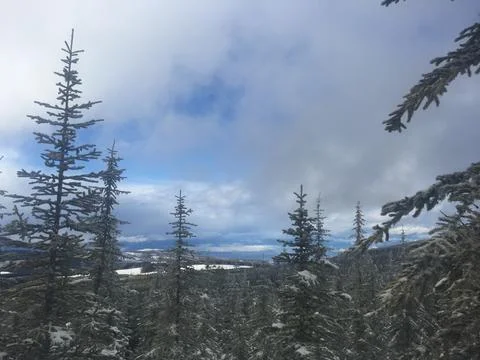 Mountains Covered in Snow Stock Photos