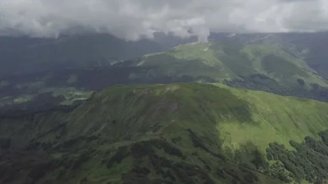 Mountains covered with vegetation. Stock Footage 148650357