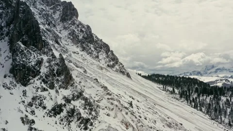 Mountains Covered in Winter Snow Captured by Drone in High Altitude 库存影片 331170206