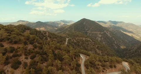Mountains of cyprus. view from above Stock Footage 97299389