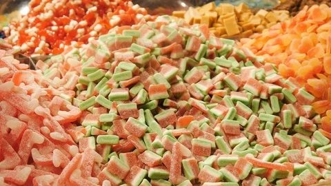 Mountains Of Delicious Sweets Stock Footage 104515312