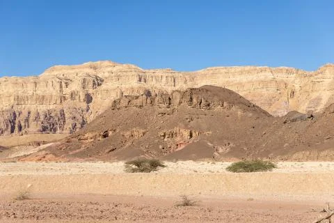 Mountains in the desert of Arava Stock Photos