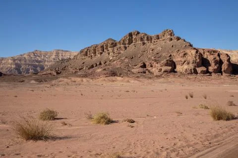 Mountains in the desert of Arava Stock Photos