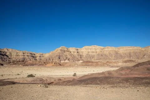 Mountains in the desert of Arava Stock Photos