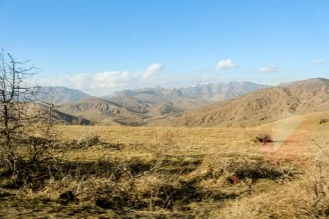 Mountains in the distance. Stock Photos