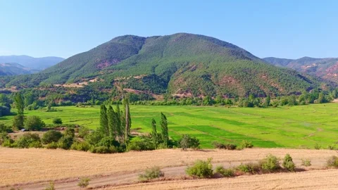 Mountains in the distance with a reflection. Stock Footage 284676344