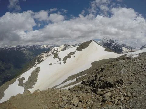 Mountains in Dombai Stock Photos