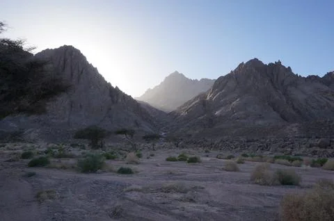 Mountains Egypt, Sunset, Eastern Desert. Fotos de archivo