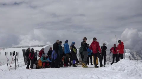 The mountains. An experienced climber instructor conducts classes Elbrus Eco Stock Footage 52364414