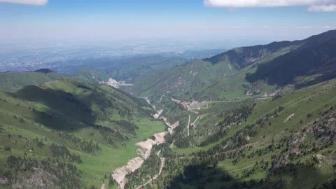 Mountains filmed from a drone Stockbeeldmateriaal 197836775