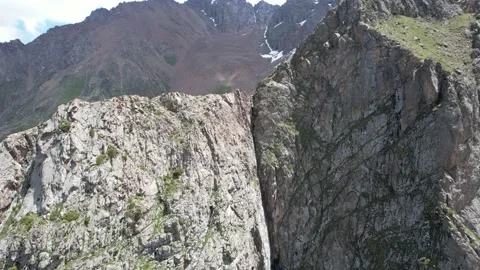Mountains filmed from a drone Stock Footage 197836812