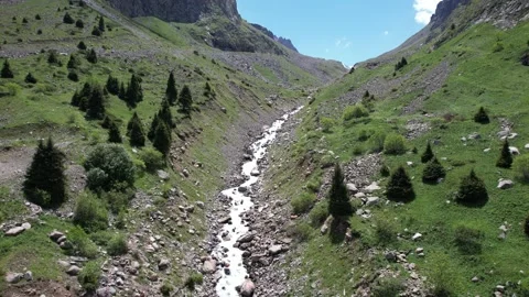 Mountains filmed from a drone Stock Footage 197837716