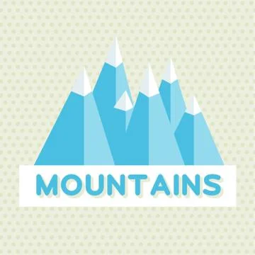 Mountains. Flat design Ilustração Stock