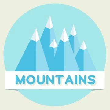 Mountains. Flat design イラスト素材