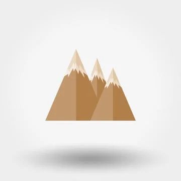 Mountains. Flat icon Stock Illustration