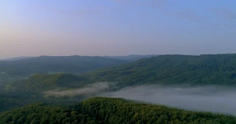 Mountains in a fog clouds Stock Footage 102896169