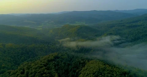 Mountains in a fog clouds Stock Footage 102896315