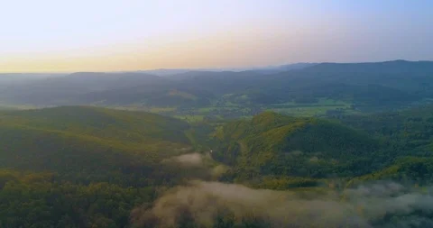 Mountains in a fog clouds Stock Footage 102896510