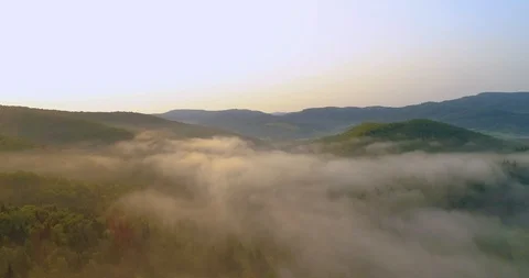 Mountains in a fog clouds Stock Footage 102896846