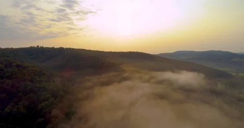 Mountains in a fog clouds Stock Footage 102896978