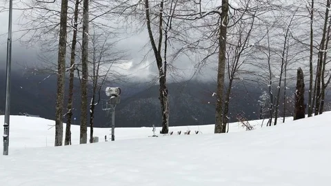 Mountains in the fog Stock-Footage 81468843