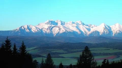 Mountains with forest Stock Footage 240535391