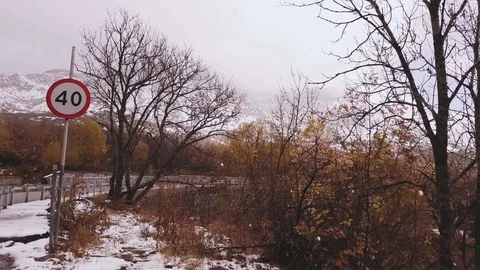 Mountains with fresh snow Stock Footage 81742439