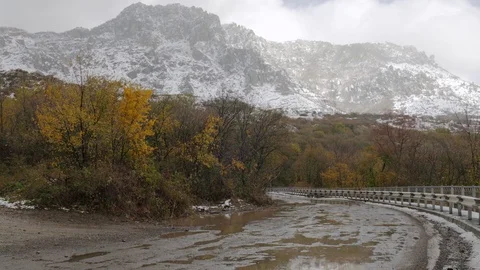  Mountains with fresh snow Stock Footage 81743148