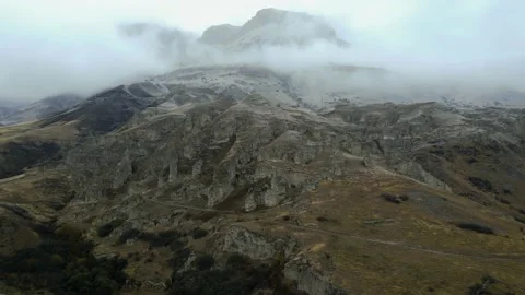 Mountains gorges mountain ranges,mountains in the clouds Stock Footage 169186965