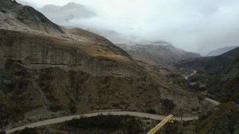 Mountains gorges mountain ranges,mountains in the clouds Stock Footage 169186981