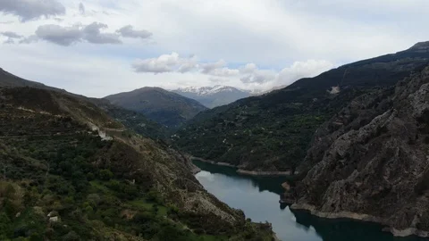Mountains from Granada beauriful natural environment during winter Stock Footage 130136119