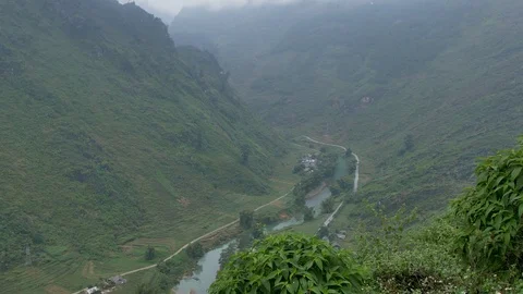 Mountains in Ha Giang province, Vietnam. Stock Footage
