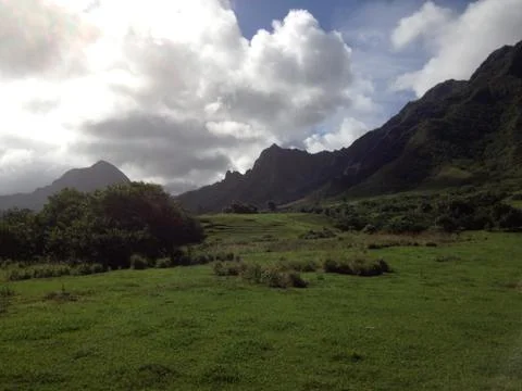 Mountains in Hawaii Stock Photos