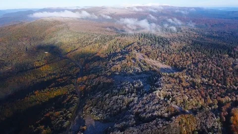 Mountains from a height of clouds DJI Stock Footage 124832748