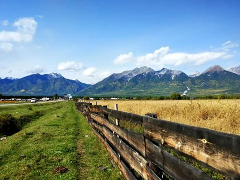 Mountains hidden in the clouds in the valley Stock Photos